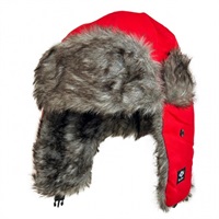 撥水アビエーターキャップ【防寒対策/保温効果】(レッド)